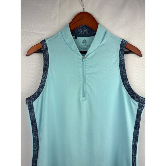 Women’s Adidas Size Medium Blue Golf Polo Tank - Picture 1 of 7